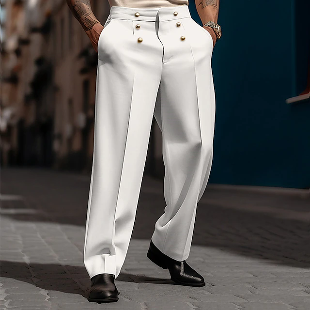 Tailored Straight-Leg Pants for Men