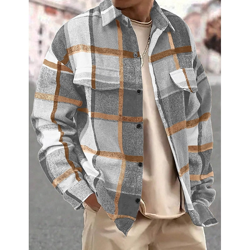 Rugged Plaid Overshirt for Men