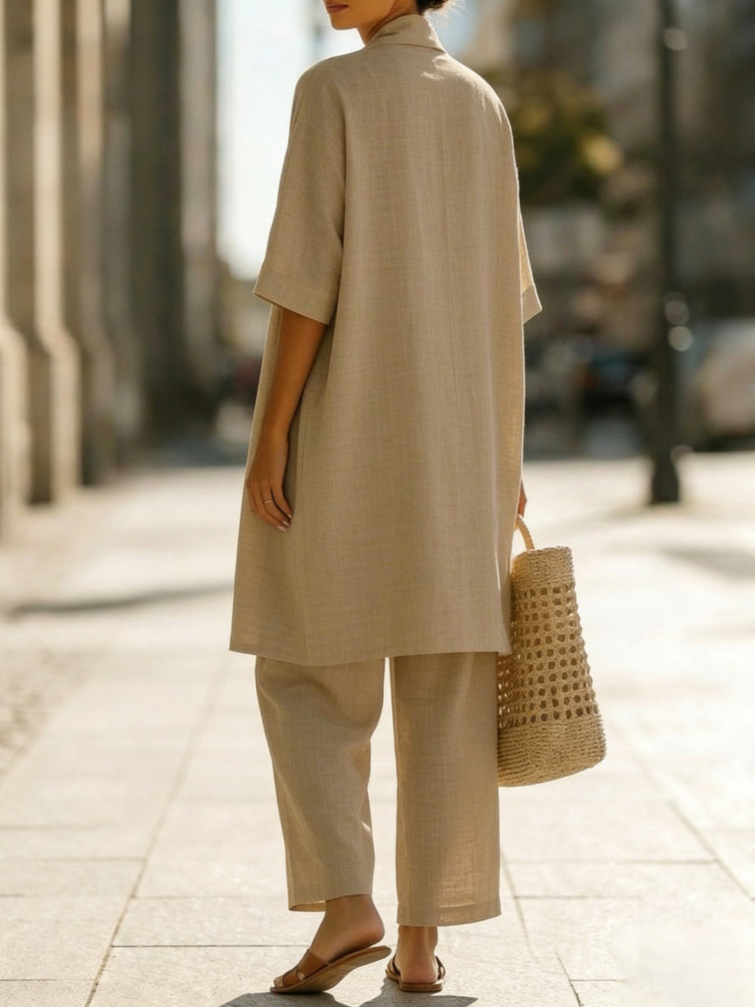 Effortless Summer Three-Piece Set for Women, Plus Size
