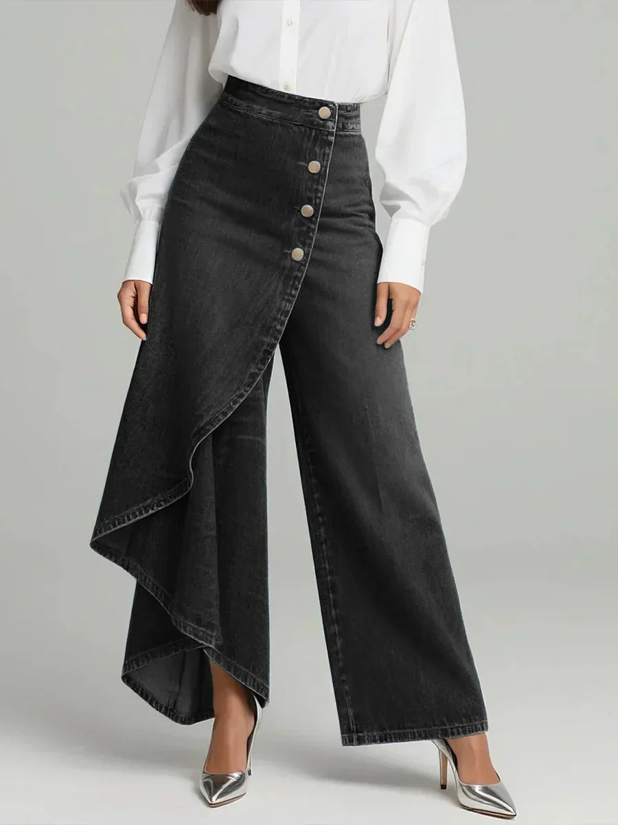 Elegant High Waisted Wide-leg Pants for Women, Plus Size