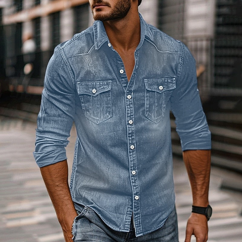 Men's Rugged Button-Up Shirt