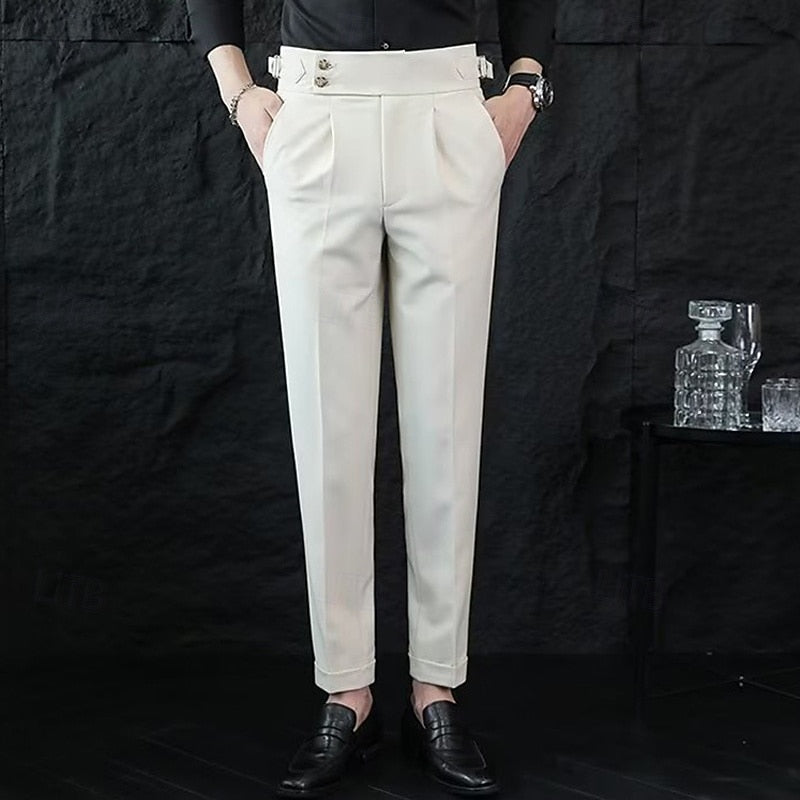 Straight-Leg Trousers for Men, Tailored Style