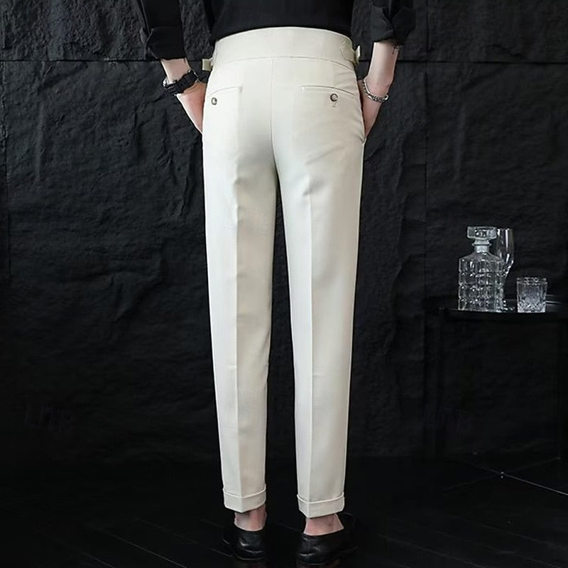 Straight-Leg Trousers for Men, Tailored Style