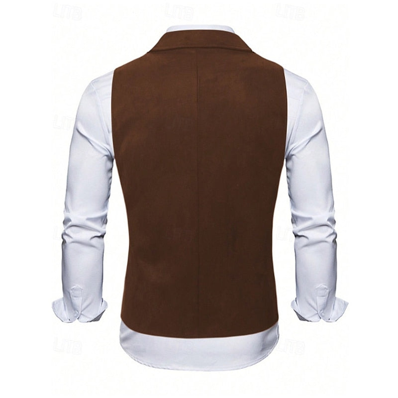 Men's Double-Breasted Tailored Waistcoat