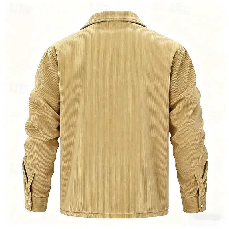 Ribbed Insulated Jacket for Men