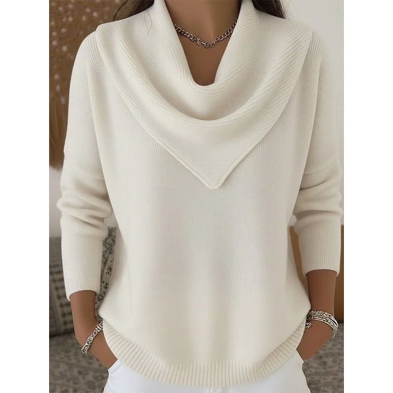 Women's Elegant Cowl-Neck Sweater