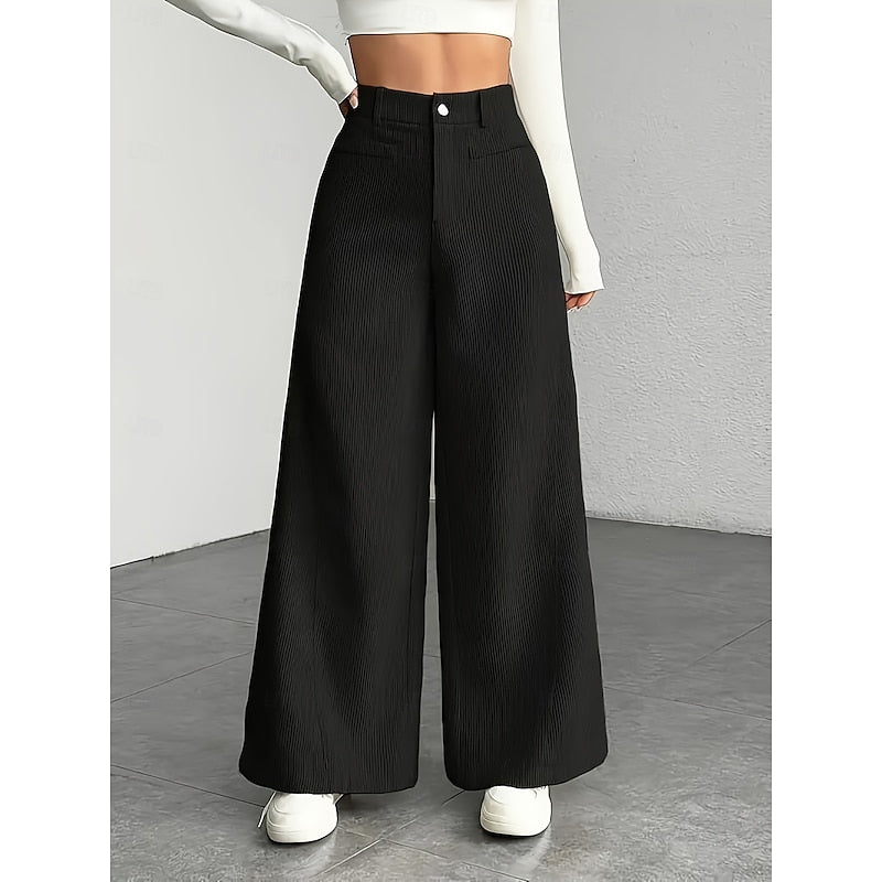 Ladies Wide-Leg Tailored Pants