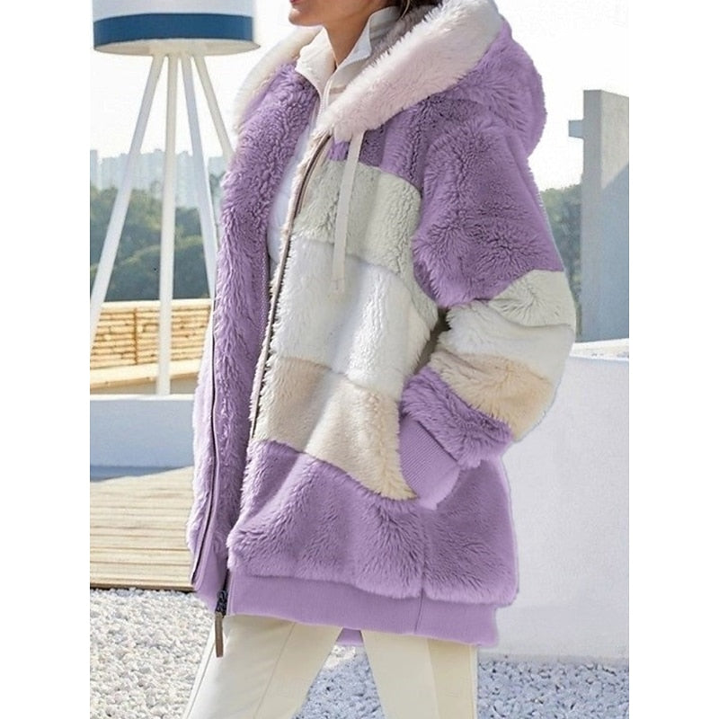 Hooded Zip-Up Jacket for Women, Cozy Style
