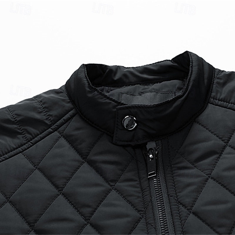 Quilted Stand-Collar Jacket for Men