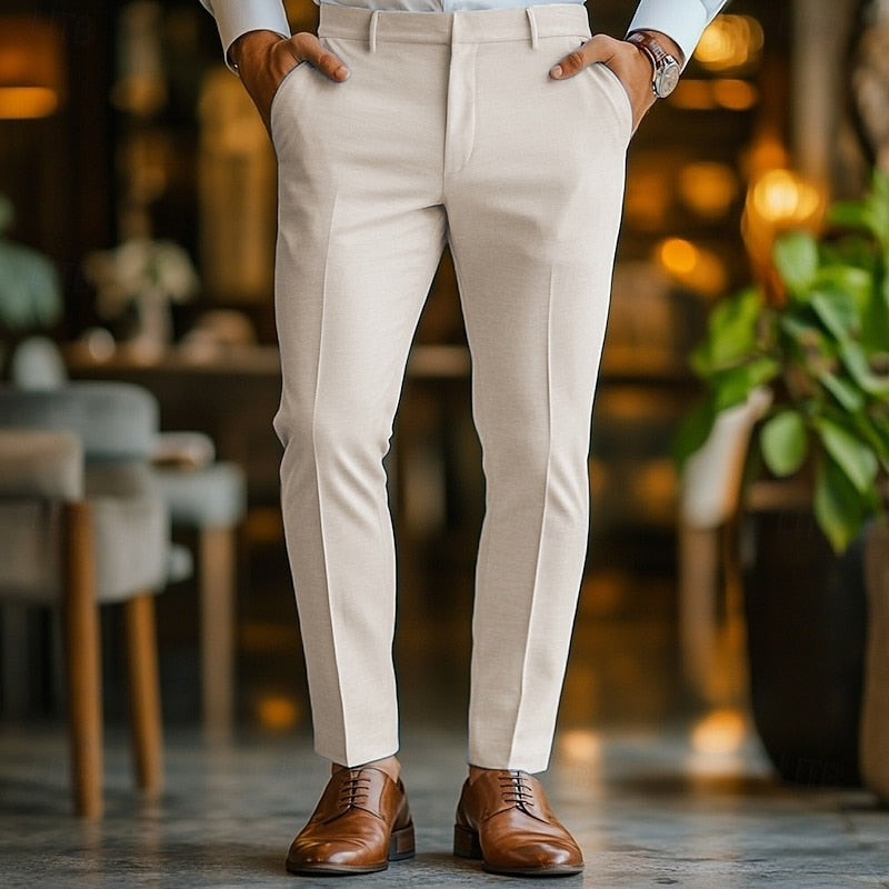Men's Tailored Straight-Leg Trousers