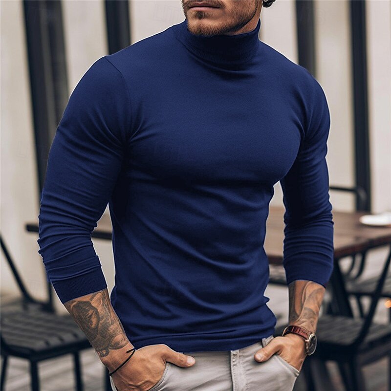 Long-Sleeve Turtleneck, Men's Refined Fit