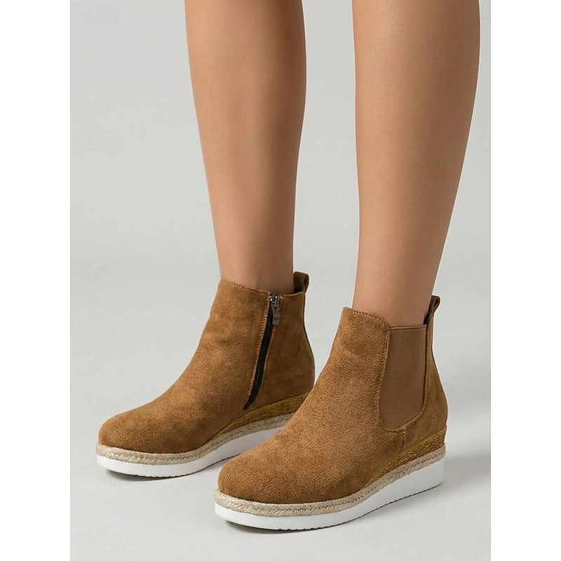 Wedge Ankle Boots, Women's Cozy Fit