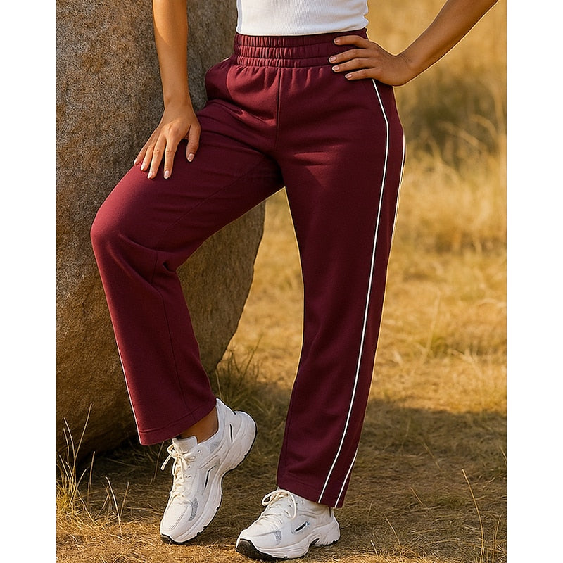 Side-Stripe Joggers, Women's Relaxed Fit