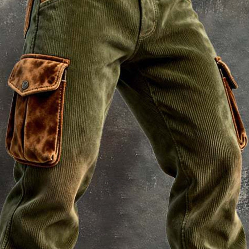 Green Rugged Utility Pants for Men