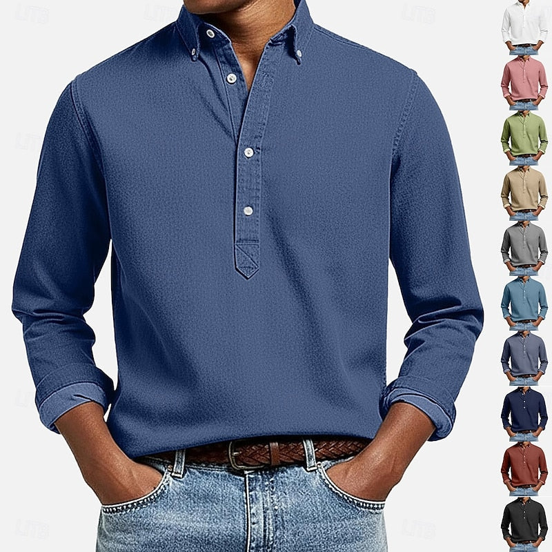 Popover Shirt for Men, Casual Style