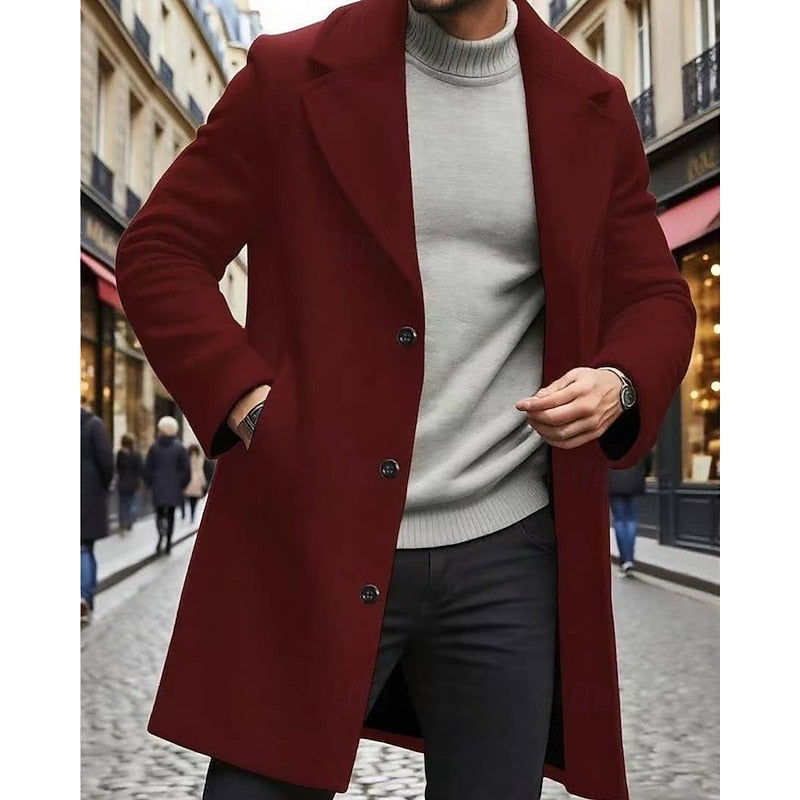 Long Overcoat, Men's Classic Fit