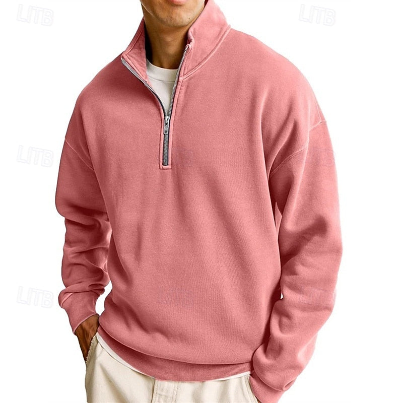 Quarter-Zip Sweatshirt for Men, Plus Size