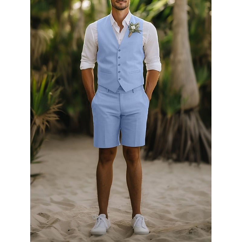 Coastal Summer Suit for Men, Plus Size