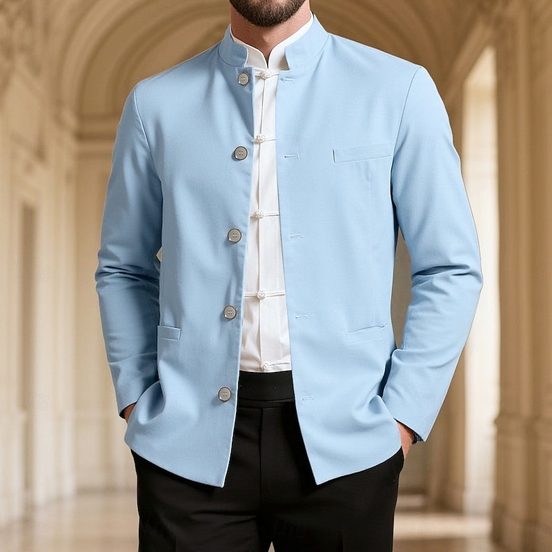 Mandarin-Collar Jacket for Men