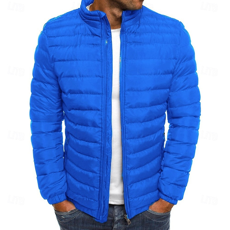Quilted Puffer Jacket for Men, Lightweight Style
