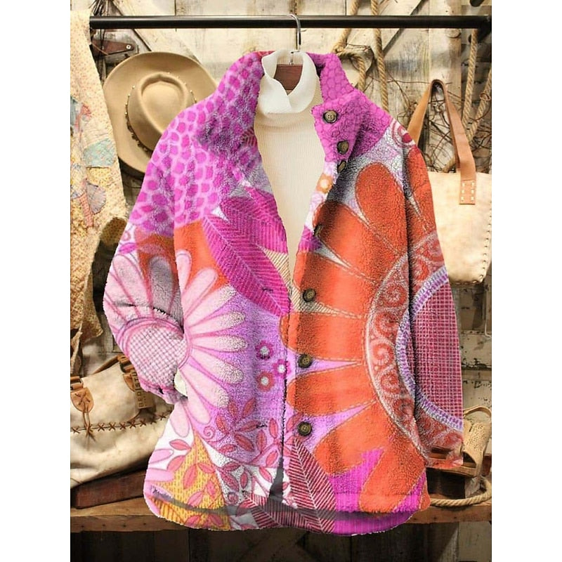 Floral Jacket, Women's Vintage Fit