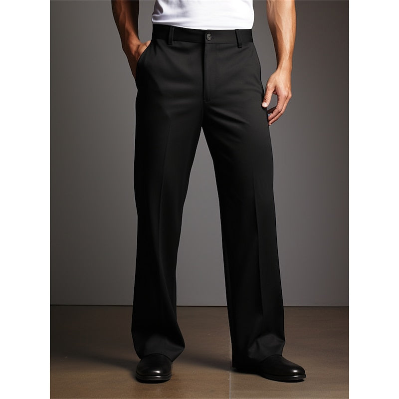 Tailored Straight-Leg Trousers for Men, Plus Size