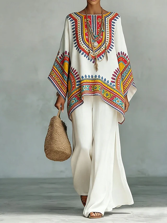 Bohemian Print Two-Piece Set for Women