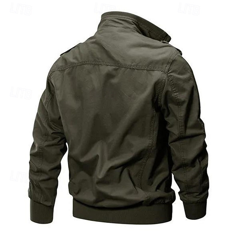 Plus Size Rugged Utility Jacket for Men