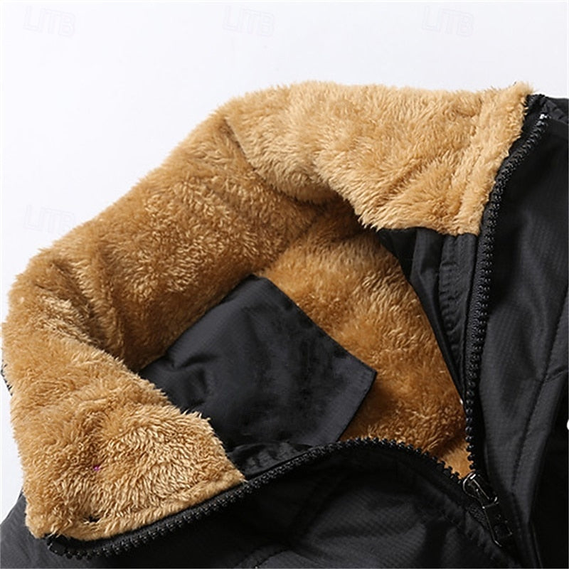Sherpa-Lined Puffer Vest for Men, Plus Size