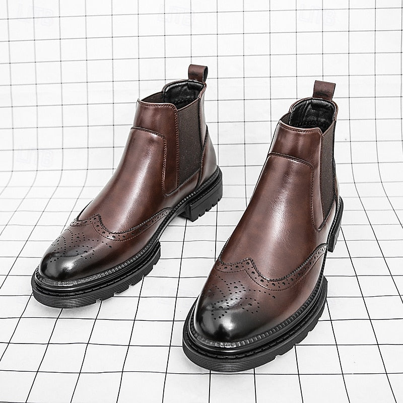 Men's Wingtip Chelsea Boots