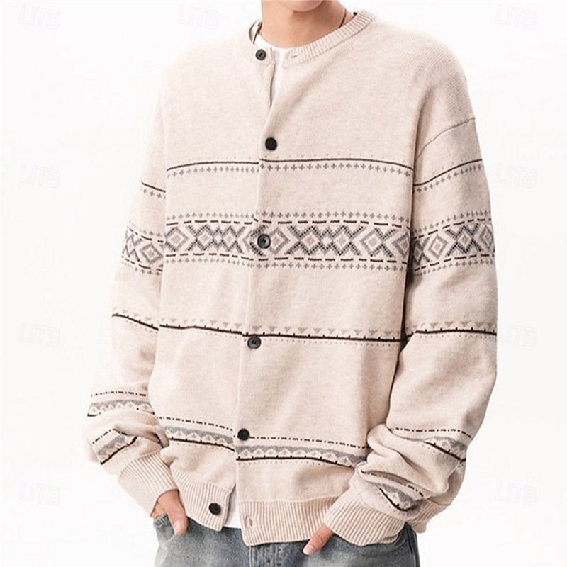 Christmas Patterned Cardigan for Men