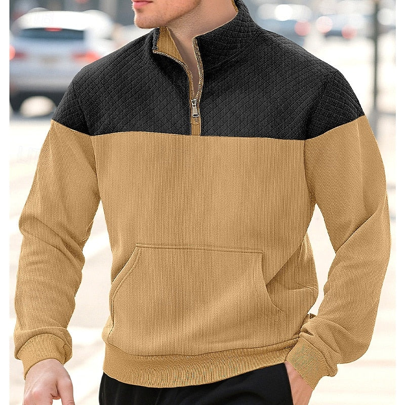 Quarter-Zip Pullover for Men, Plus Size