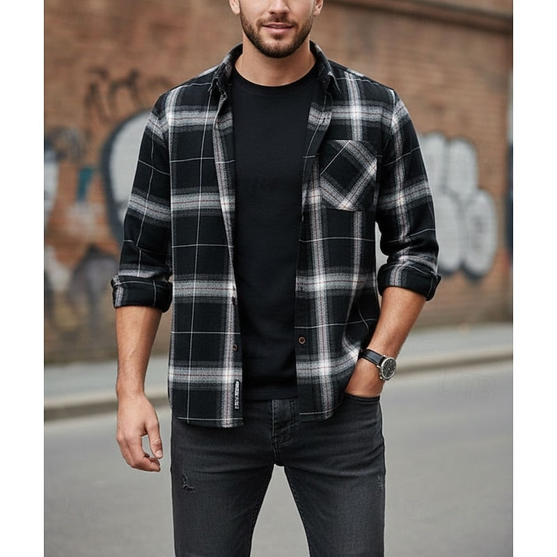Checked Overshirt, Men's Classic Fit