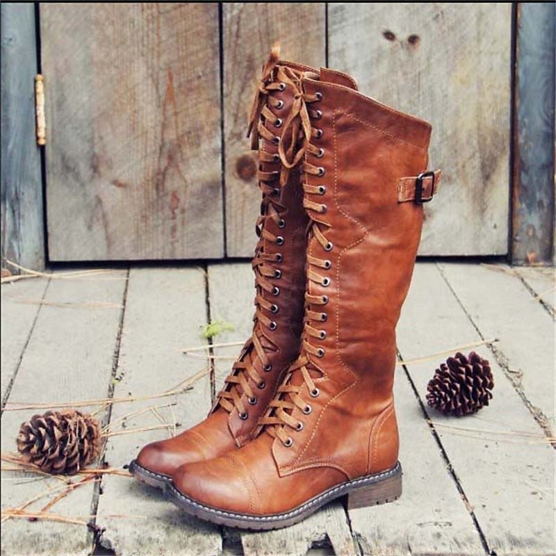 Tall Lace-Up Riding Boots for Women