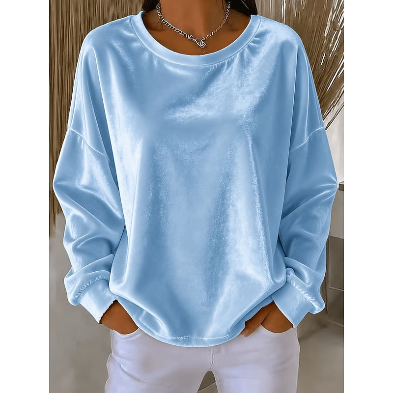 Crew-Neck Top for Women, Relaxed Style