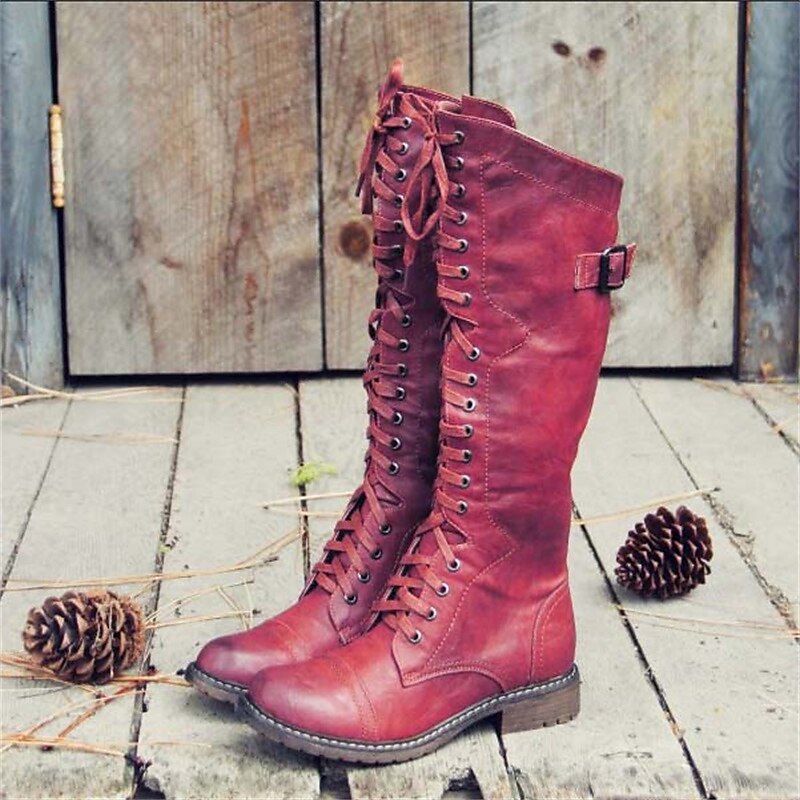 Tall Lace-Up Riding Boots for Women