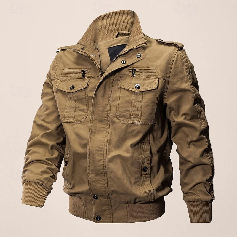 Plus Size Rugged Utility Jacket for Men