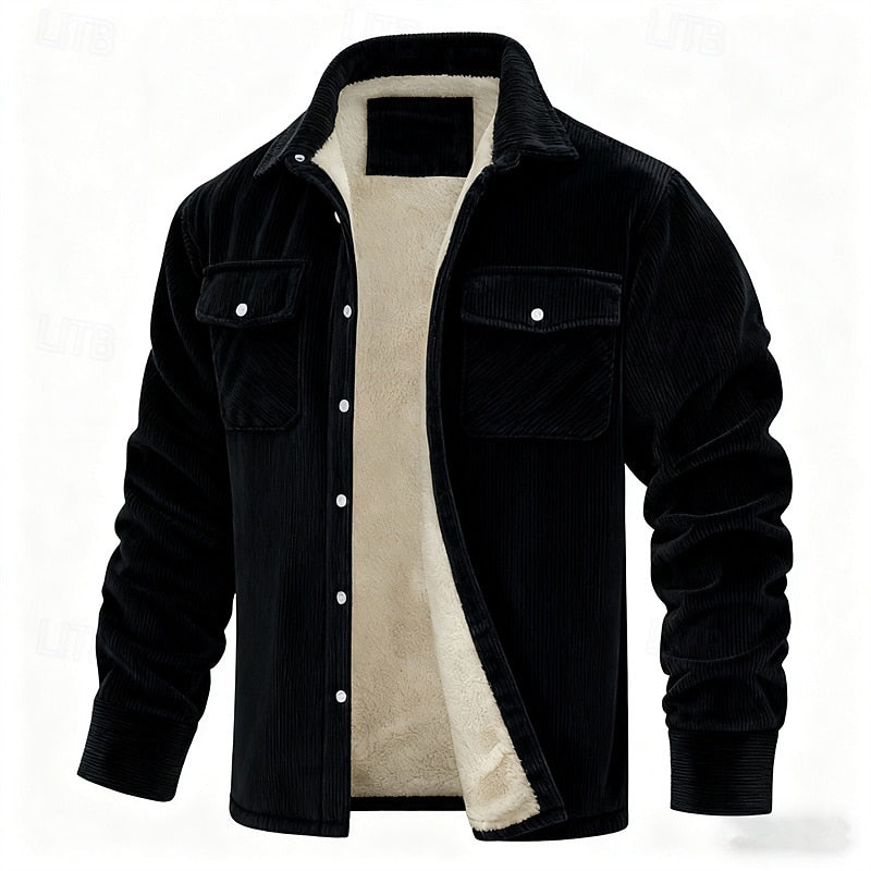 Ribbed Insulated Jacket for Men