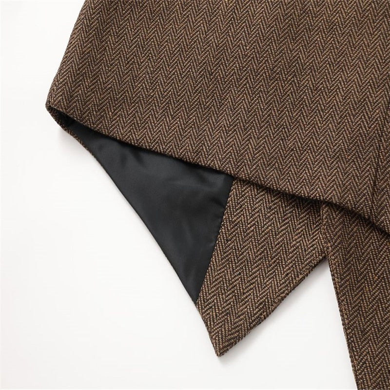 Herringbone Tailored Waistcoat for Men
