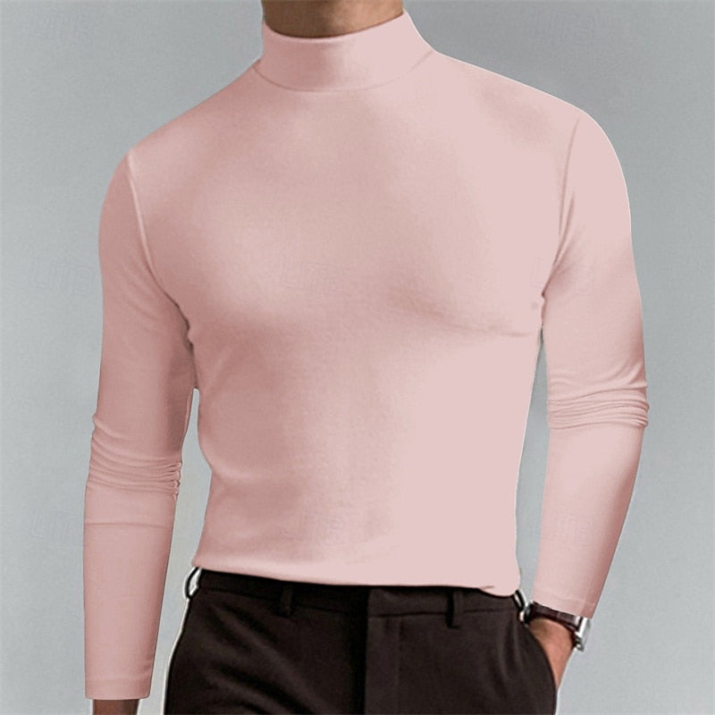Refined Mock-Neck Turtleneck for Men, Plus Size