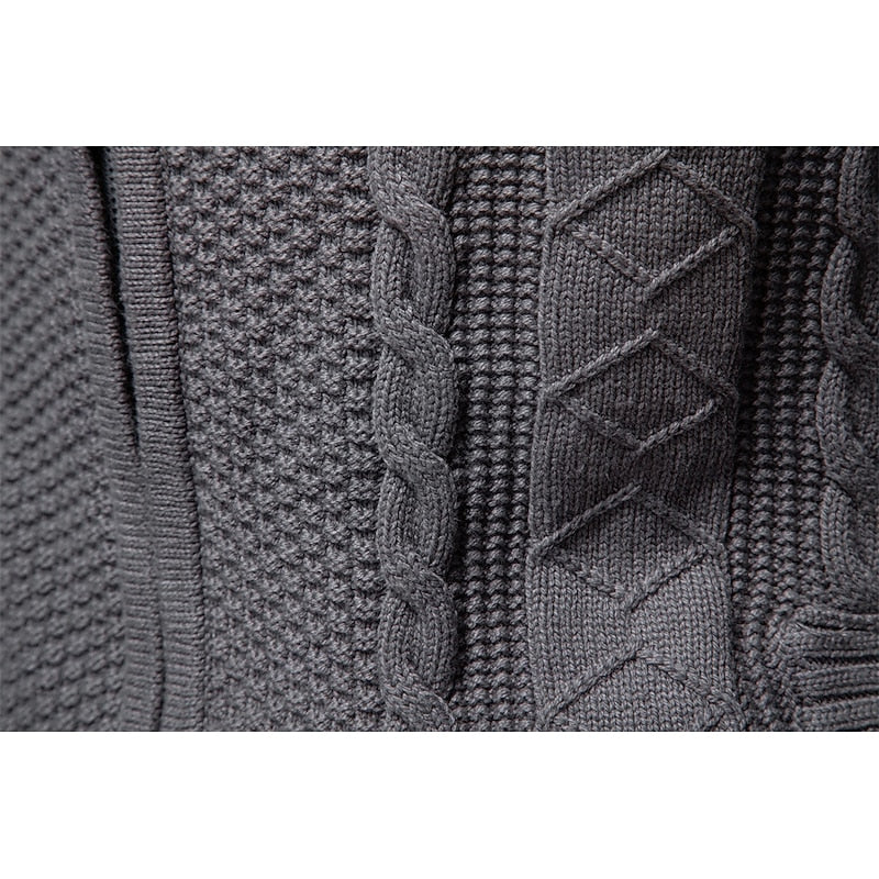 Men's Textured Zip-Up Cardigan