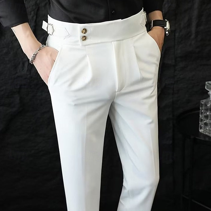 Straight-Leg Trousers for Men, Tailored Style