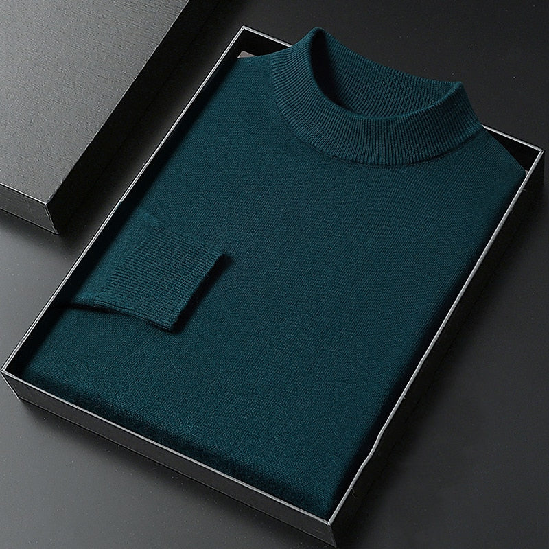 Mock Neck Sweater, Men's Refined Fit