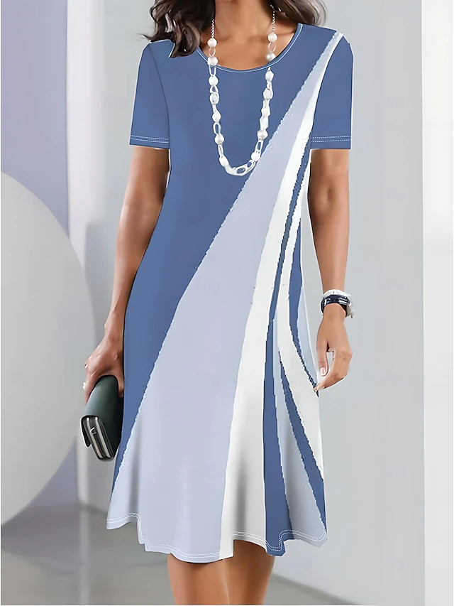 Flowing Midi Dress for Women, Elegant Style