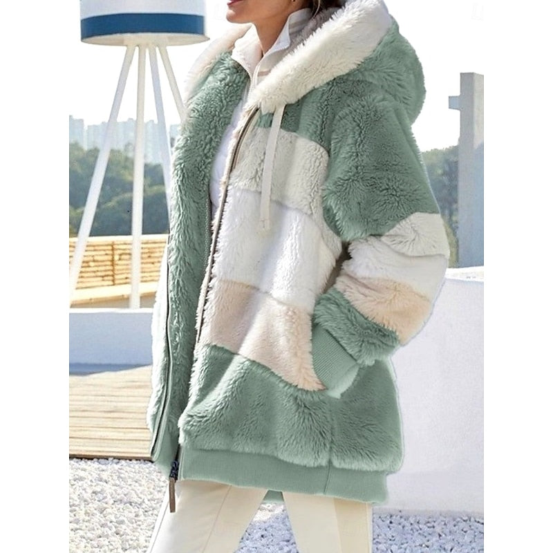 Hooded Zip-Up Jacket for Women, Cozy Style