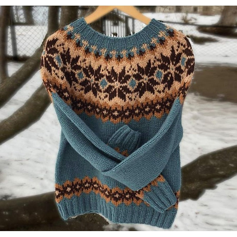 Knit Sweater, Women's Patterned Fit
