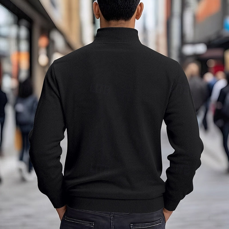 Plus Size Ribbed Utility Jacket for Men