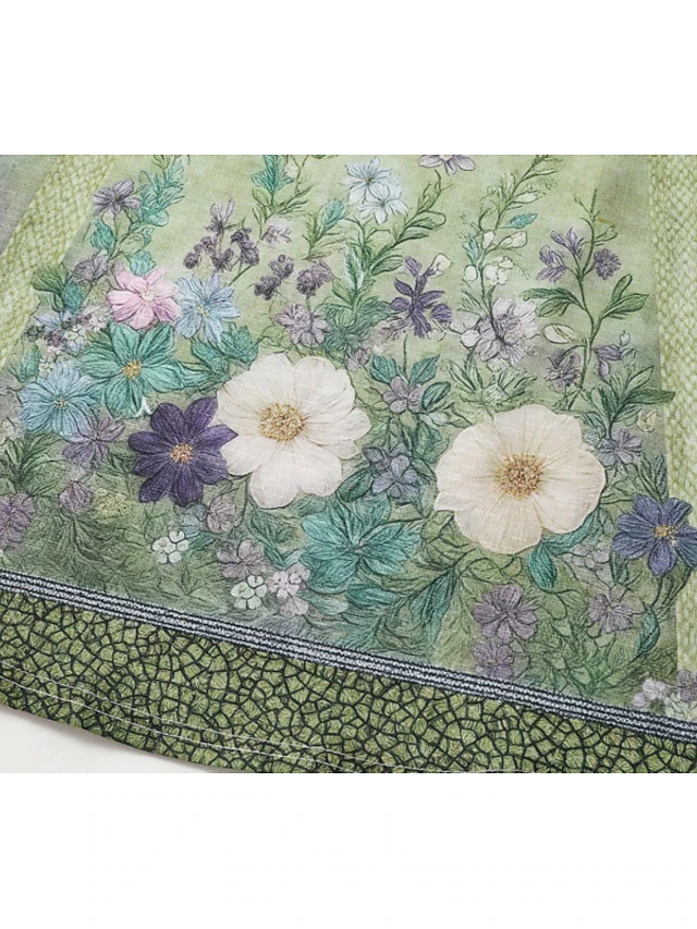 Floral V-Neck Blouse for Women, Vintage Style