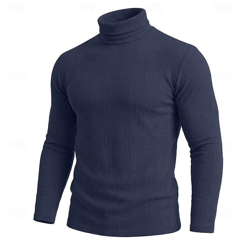 Textured Turtleneck for Men, Plus Size