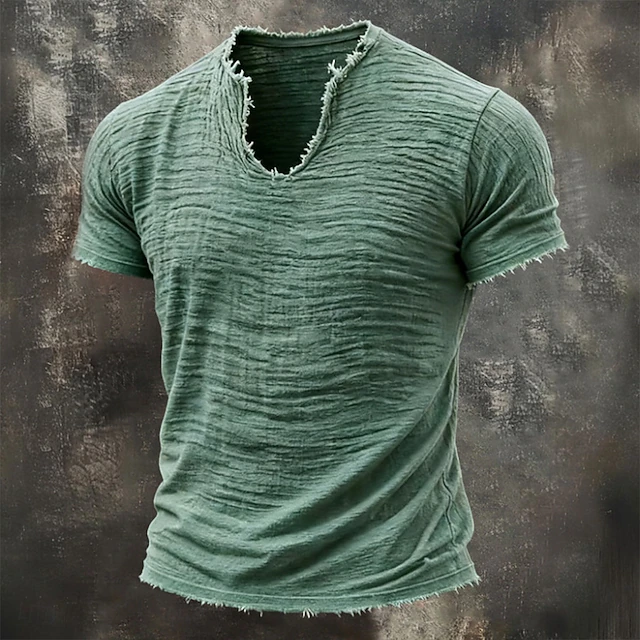 Notch-Neck T-Shirt, Men's Rugged Fit